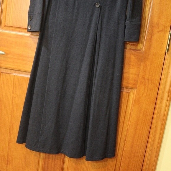 AK Anne Klein Charcoal Gray Midi Wrap Dress Medium - Picture 7 of 11